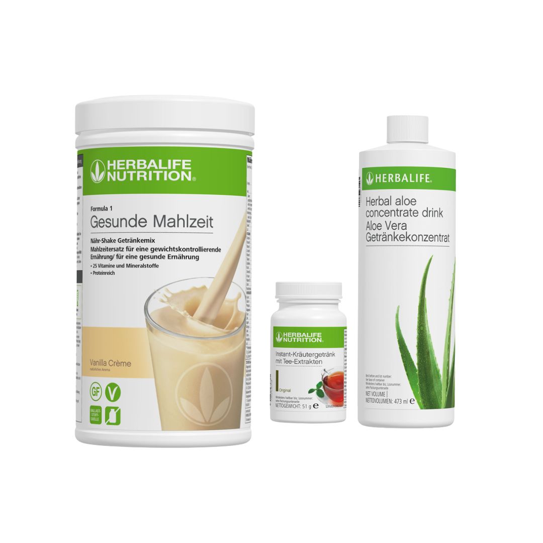 Gesundes Frühstück Set – Shake, Tee & Aloe