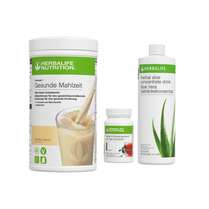 Gesundes Frühstück Set – Shake, Tee & Aloe